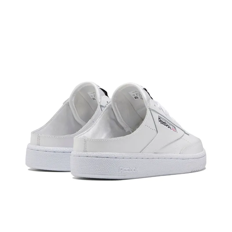 Reebok Club C 85 Mule Slip On Shoes White Women's-3