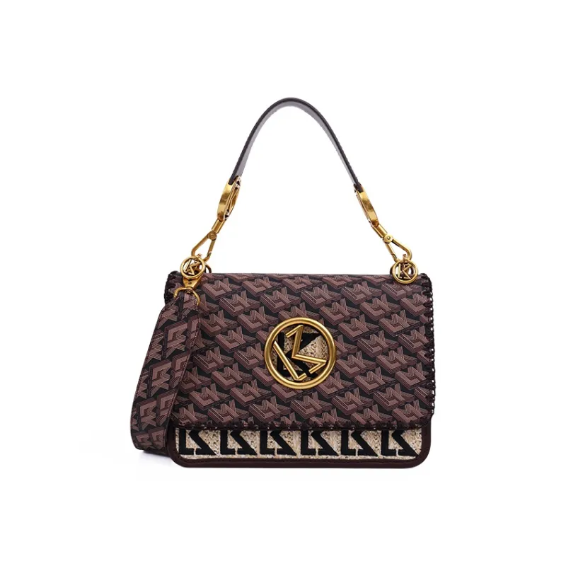 LMK PVC Advanced Casual Small Square Bag Shoulder Bag Regular Women's Umber-1