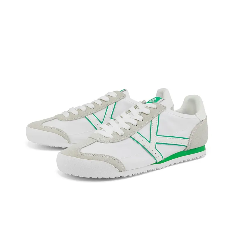 Kappa Shock Absorbers With Slip Resistant And Abrasion Resistant Properties Low Top Casual Shoes Unisex White Green-3