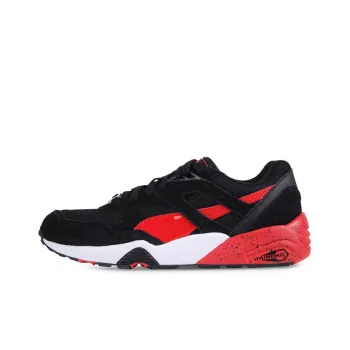 PUMA R698 Block Low Top Running Shoes Black/Red