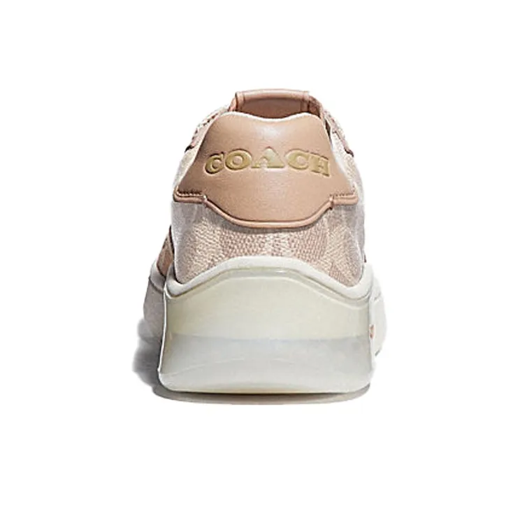 COACH CitySole Court Cushioned Anti-Slip And Wear-Resistant Lightweight Low-Top Sports Casual Shoes Women's Light Brown-4