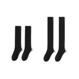2 Pack (Black Calf Socks+Black over-The-Knee Socks)