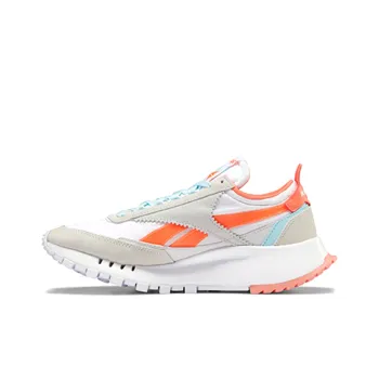 Reebok Classic Leather Legacy White Orange Flare Women's