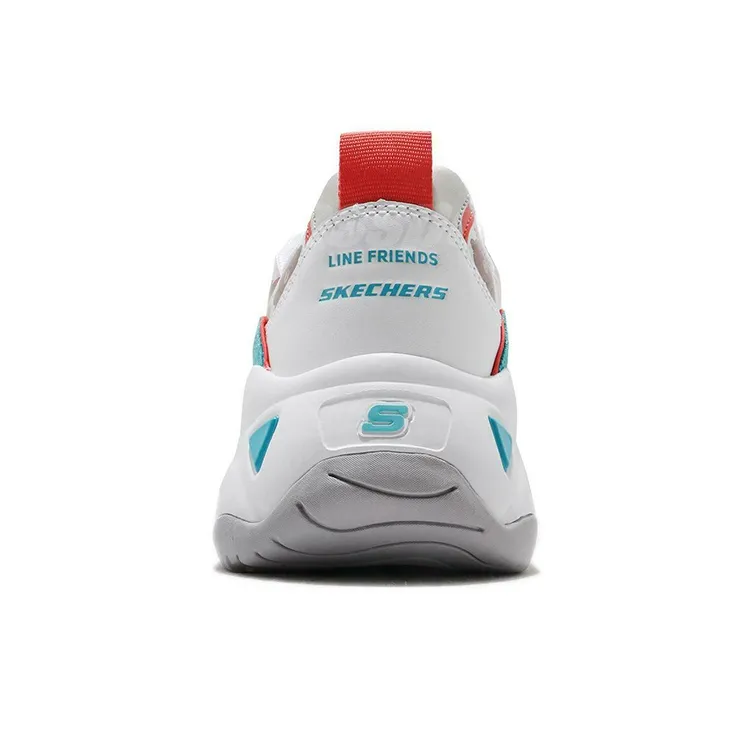 LINE FRIENDS x Skechers D'LITES 3.0 Cushioning Anti-Slip And Wear-Resistant Low-Top Casual Shoes Women's White-3