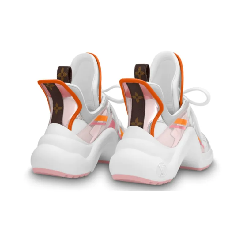 LOUIS VUITTON Lv Archlight Sports Shoes White/Orange Women's-3