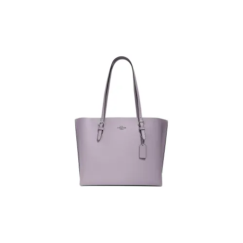 COACH Mollie Leather tote MONO Bag Shopping Bag Handbag Shoulder Bag Large Size Women's Purple
