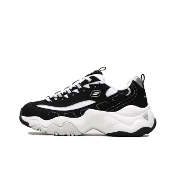 Skechers D'Lites 3.0 Stride Ahead Low Top Running Shoes Black/White Women's