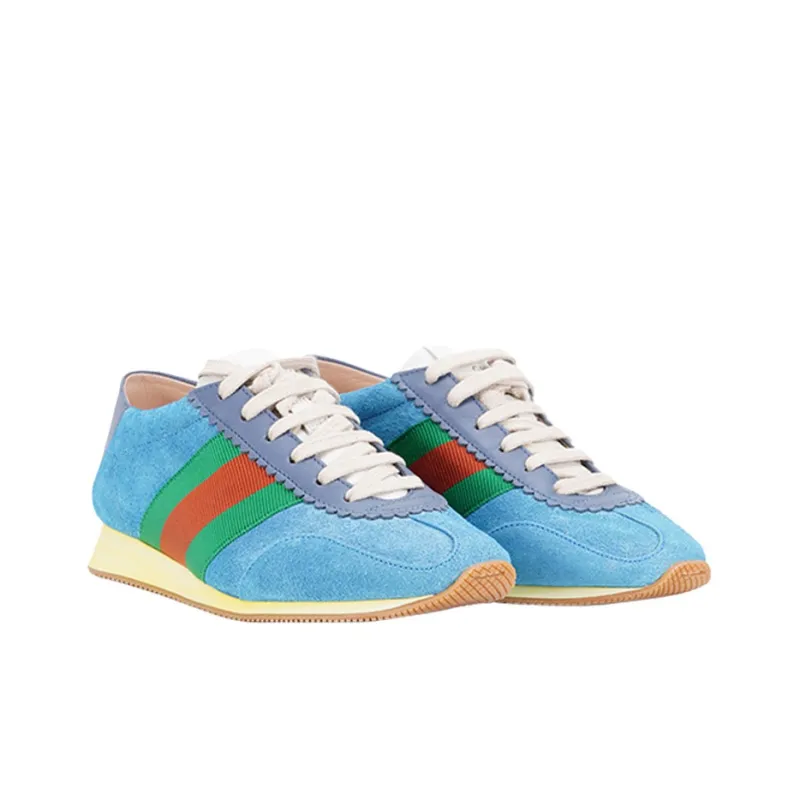 GUCCI Women's Rocket Suede Low 'Blue' Women's-2