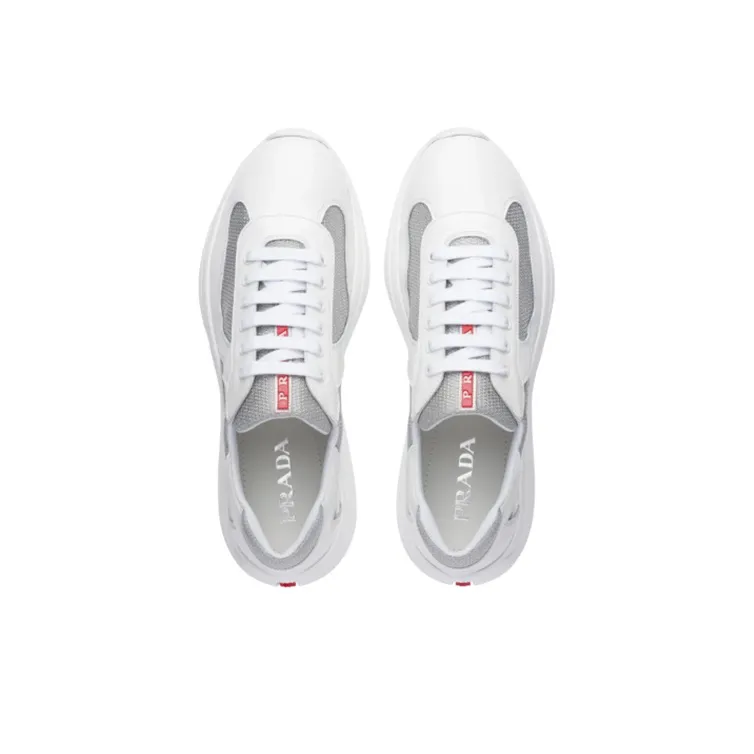PRADA Casual Shoes Men Low Top White/Silver-3