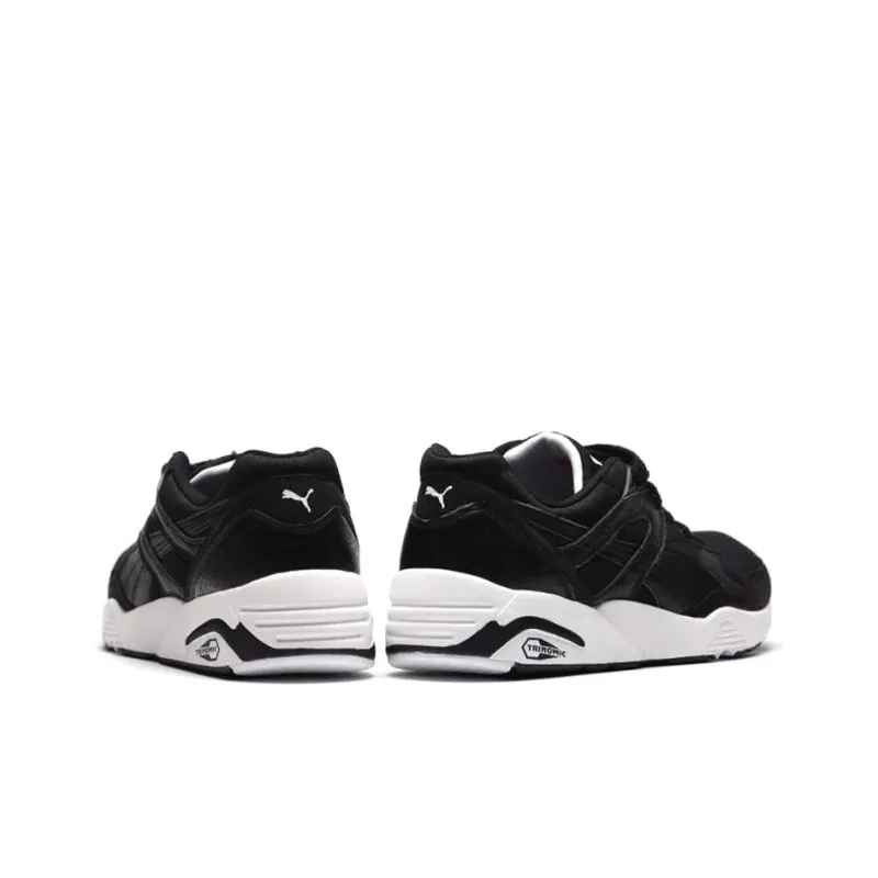 PUMA R698 Trinomic Wear-Resistant Cushioning Slip-Resistant Low-Top Athletic Shoes Men's Black-3