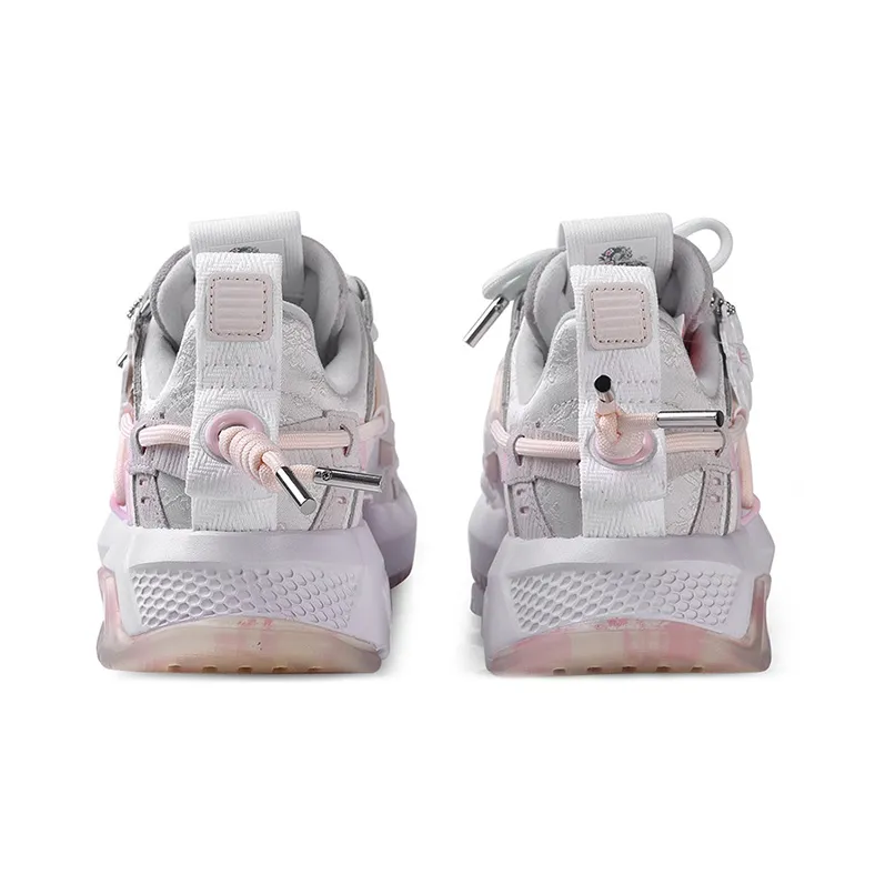 LiNing Pan Gu Trek Cherry Blossom Collection Anti Slip Wear Resistant Low Top Casual Shoes Women's Pink-3