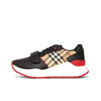 Burberry Ramsey Black Leather Vintage Check Women's