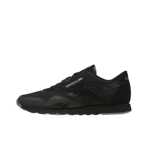 Reebok Classic Nylon Casual Shoes Men Low-Top Black