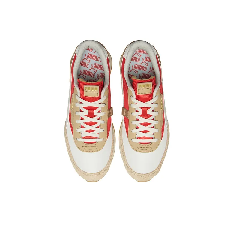 PUMA Future Rider Game On White Pebble Red-3
