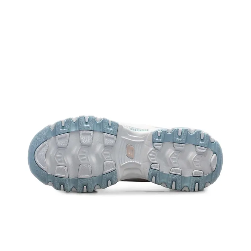 Skechers D'LITES 1.0 Milk Tea Bear Cushioning Breathable Support Low Top Casual Shoes Women's Blue-4