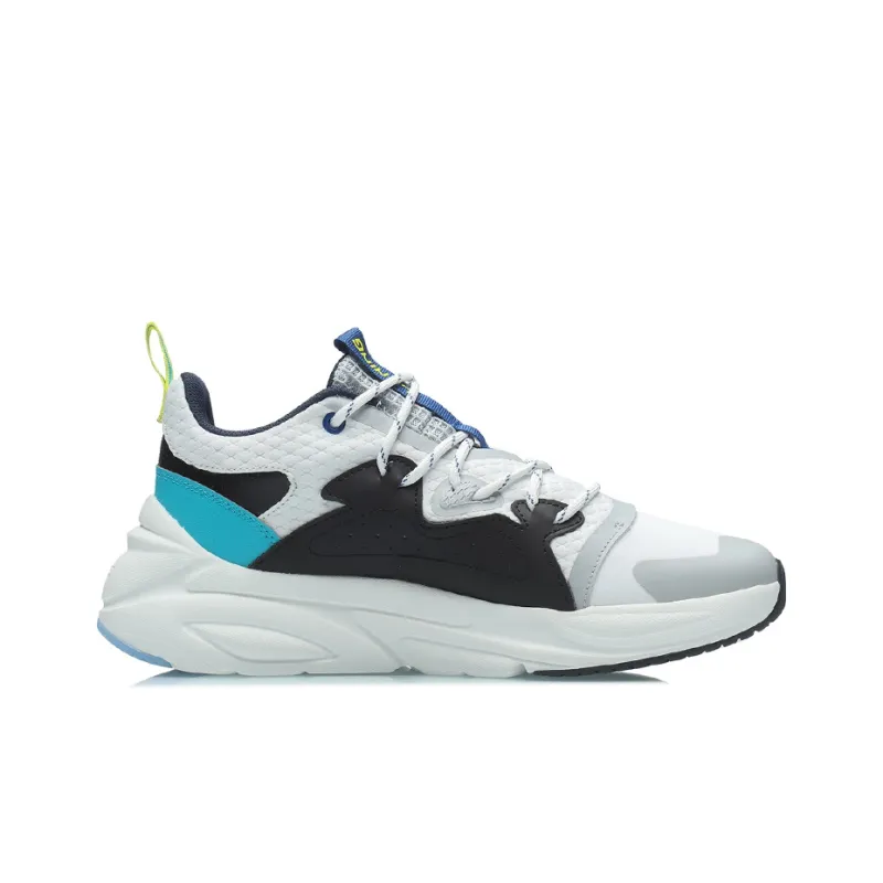 LINING Spark Casual Shoes Unisex Mid Top Black/White/Blue/Red-1