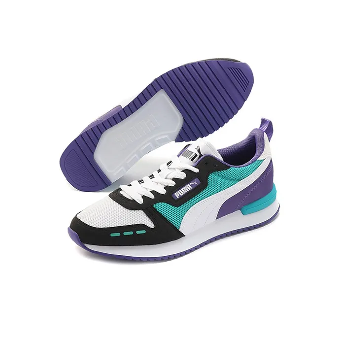 PUMA R78 Blue/White/Purple Low Sneakers-2