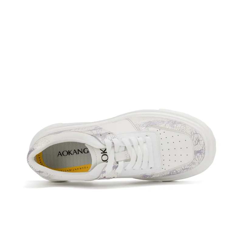 AOKANG Platform Shoes Women's White-2