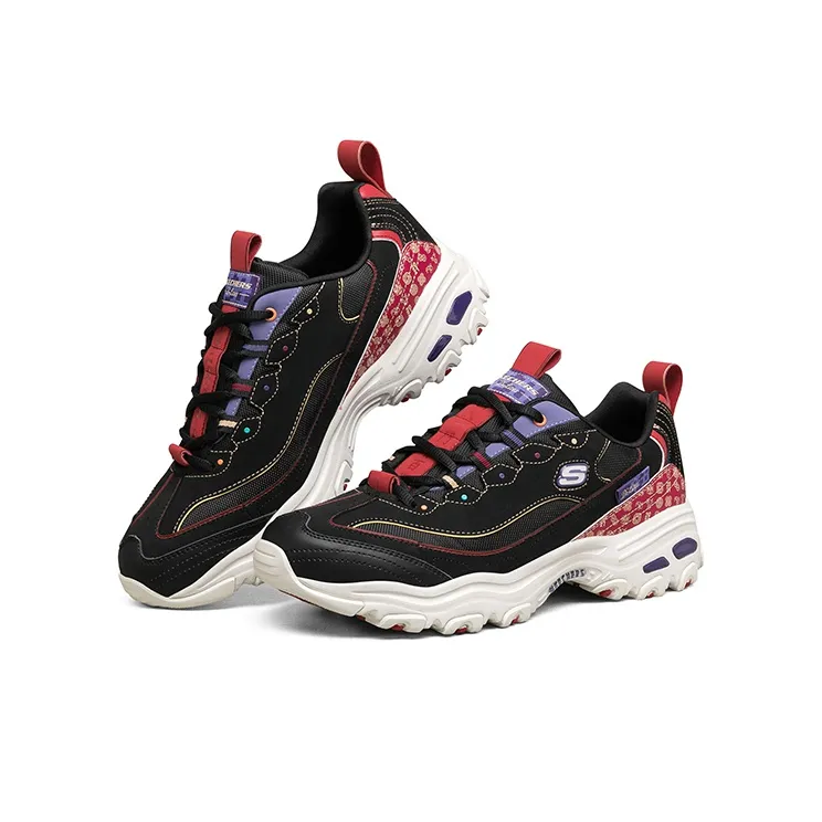 Skechers D Lites Low Top Running Shoes Black-3