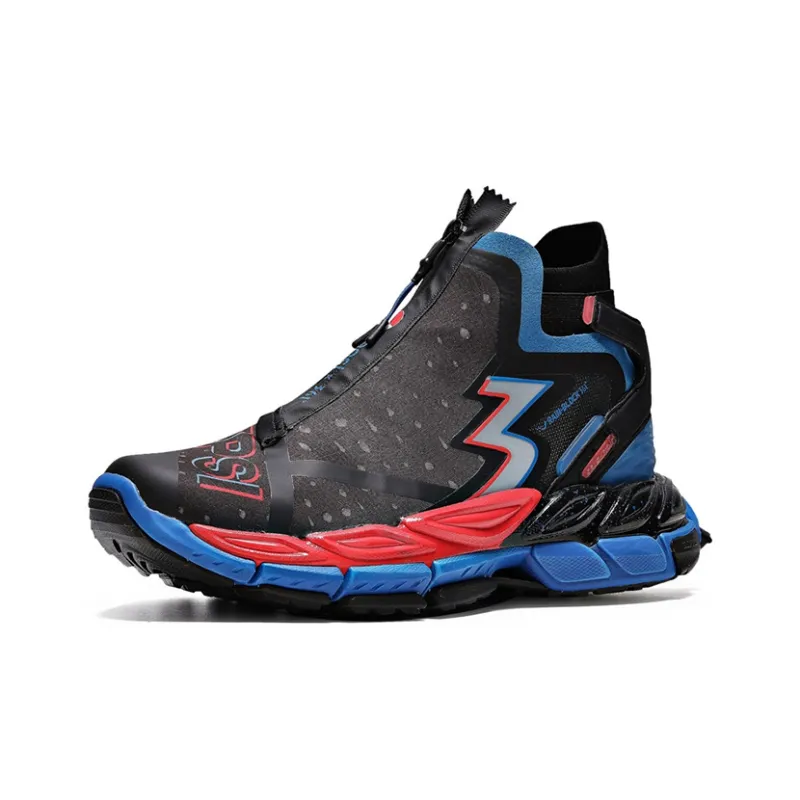 Plus x 361° Titanium Speed 1.0 Non-slip Lightweight High-Top Casual Shoes Men's Submarine Blue-1
