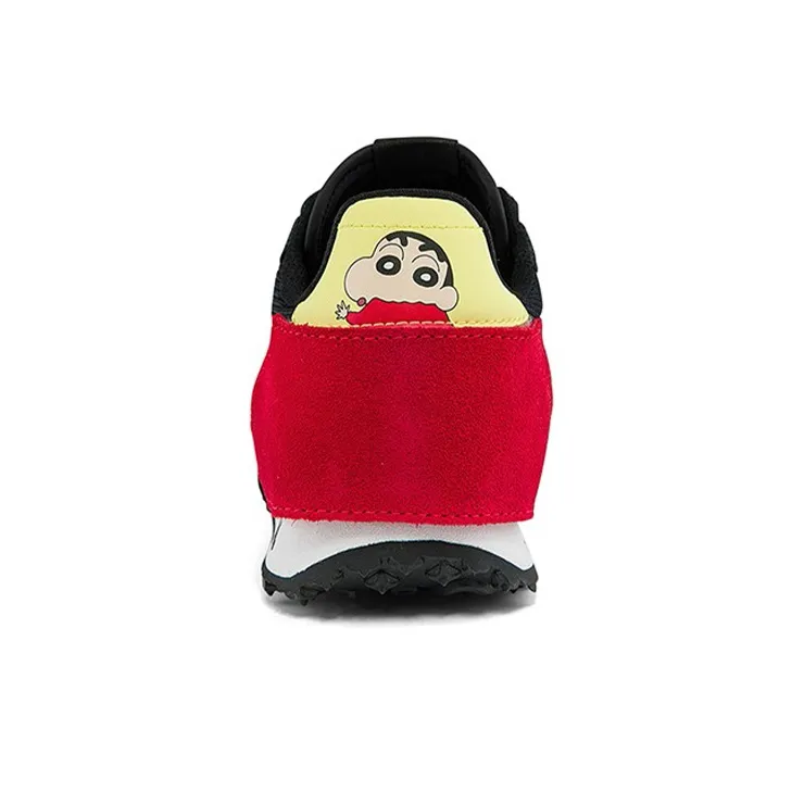 Crayon Shinchan x Kappa Cushioned Slip Resistant Abrasion Resistant Low Top Casual Shoes Unisex Tang Red-4