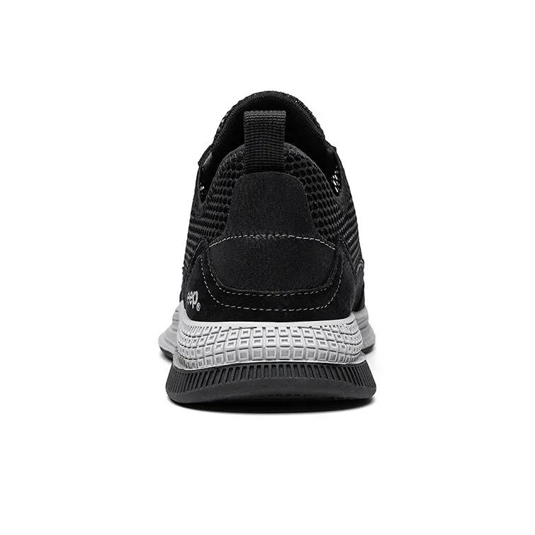 Jeep Durable Cushioning Low Top Casual Shoes Men's Black-3