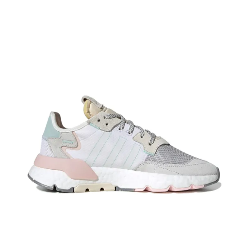 Adidas Nite Jogger White Mint Pink Women's-1