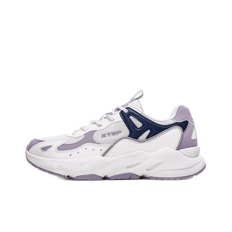 XTEP Casual Shoes Women's Low Top Beige Purple-0