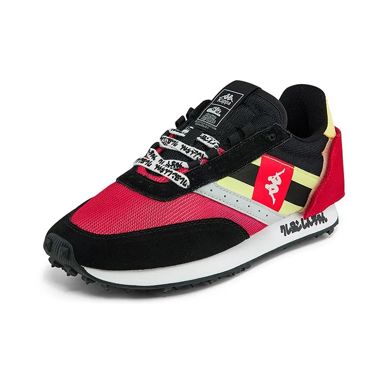 Crayon Shinchan x Kappa Cushioned Slip Resistant Abrasion Resistant Low Top Casual Shoes Unisex Tang Red-1