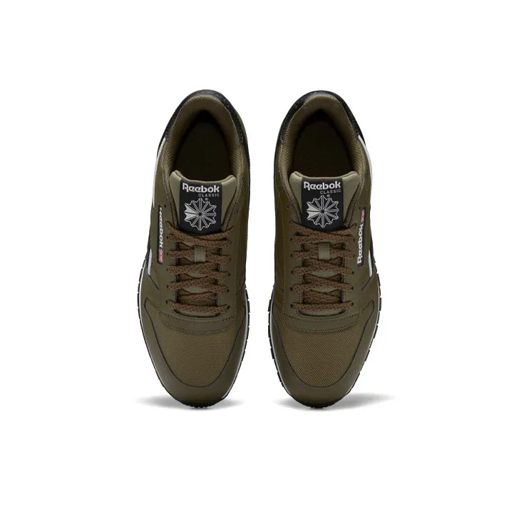 Reebok Classic Leather Breathable Low-Top Casual Shoes Unisex Army Green-3