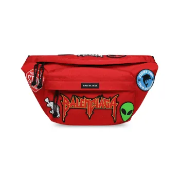 Balenciaga Explorer Polyester Fanny Pack Extra Large Men's Red
