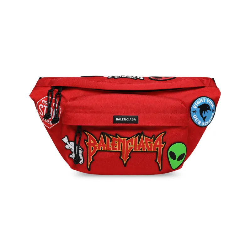 Balenciaga Explorer Polyester Fanny Pack Extra Large Men's Red-0