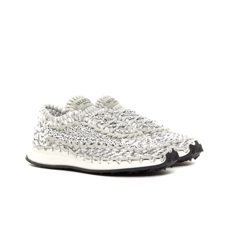 Valentino Crochet Sneakers 'Grey'-2