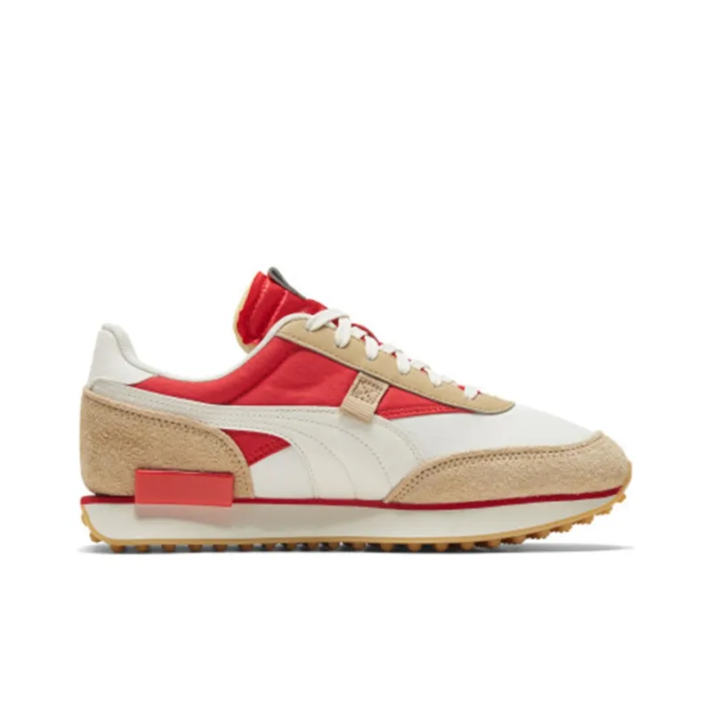 PUMA Future Rider Game On White Pebble Red-1