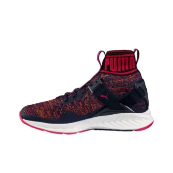 PUMA IGNITE Anti-Slip Wear-Resistant Breathable Lightweight High-Top Casual Shoes Women's Red Black