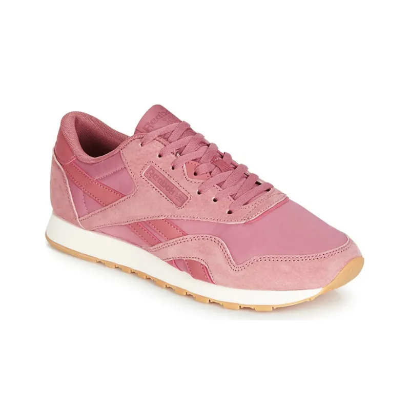 Reebok Classic Nylon Casual Shoes Women's Low-Top Pink-2