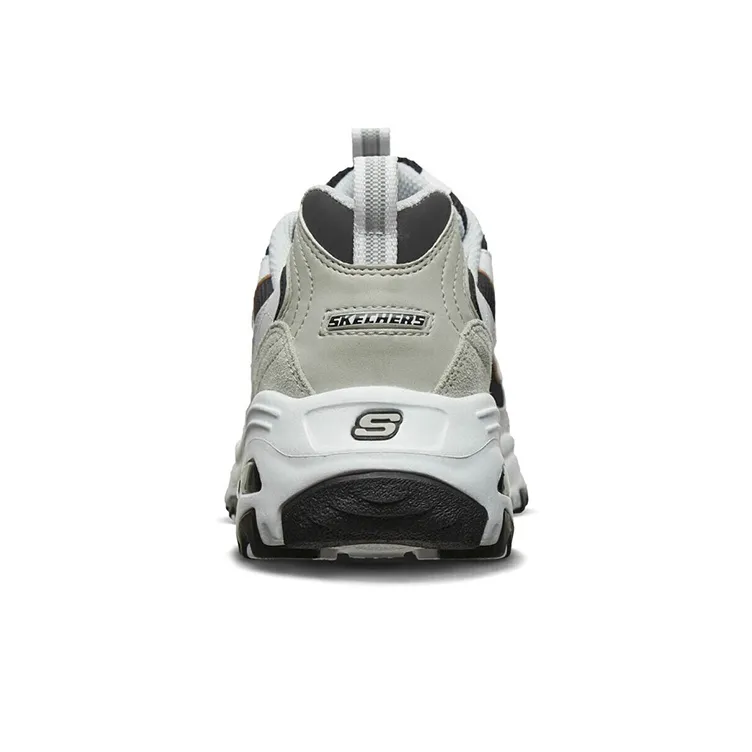 Skechers D'Lites 1.0 Casual Shoes Women's Low Top Light Gray/White/Black-3