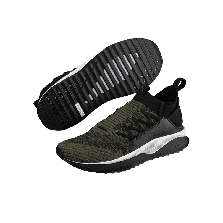 PUMA Tsugi Jun Escape Cushioned Slip-Resistant Lightweight Low-Top Casual Shoes Men's Green Black White-4