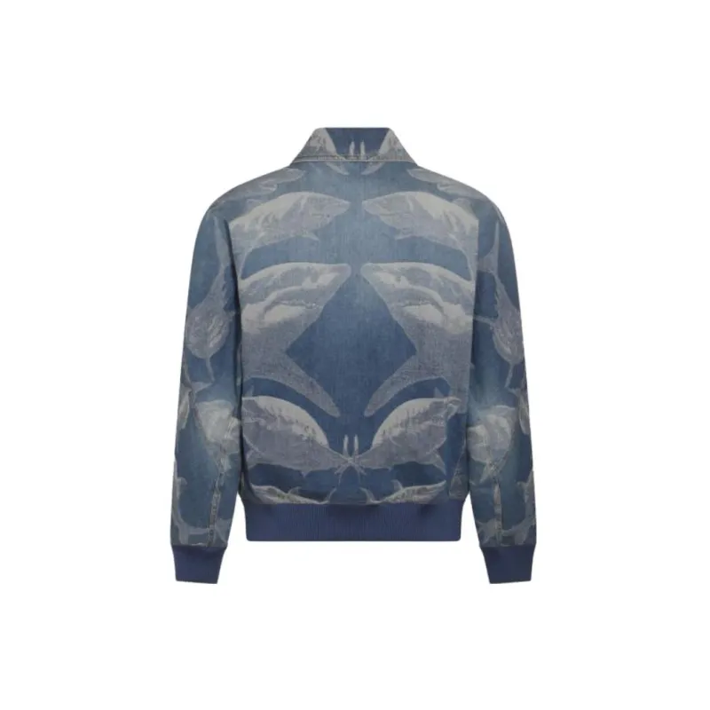 Burberry Shark print Denim Bomber Jacket-1