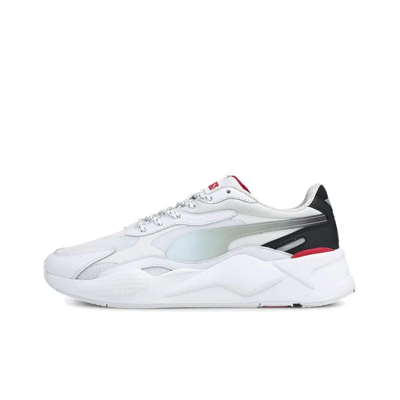 PUMA Scuderia Ferrari Race RS-X Anti-Slip And Wear-Resistant Lightweight Low-Top Casual Shoes Unisex Gray White-0