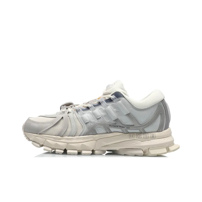 LiNing Furious Rider ACE1.5 Anti Slip Wear Resistant And Impact Resistant Low Top Casual Shoes Unisex Silver Fish Gray-0
