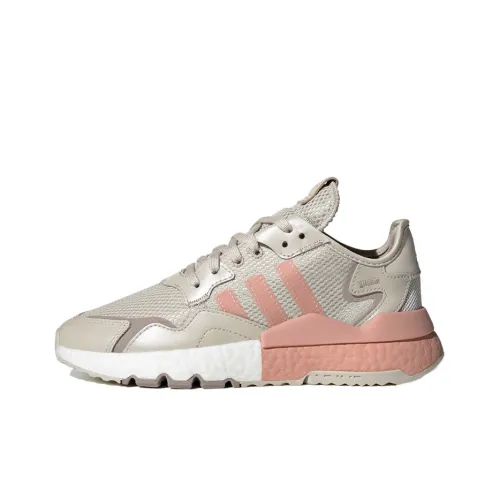 Adidas Originals Nite Jogger Casual Shoes Women's Low-Top Gray/Pink