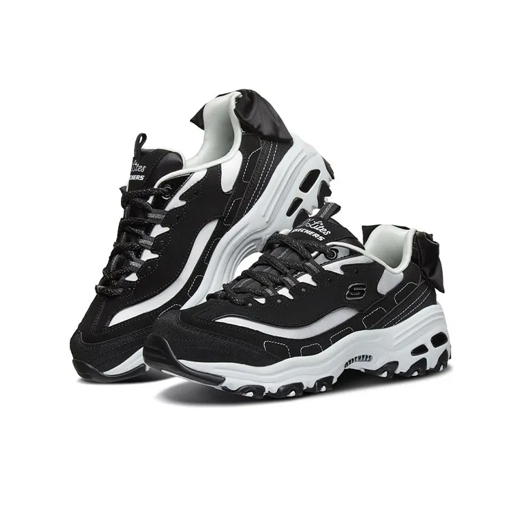 Skechers D Lites 1.0 Running Shoes 'Black White' Women's-2