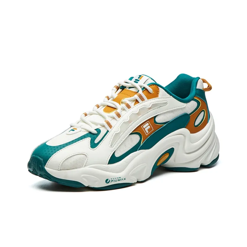 FILA FUSION Pantera Cushioning Anti Slip Wear Resistant Breathability Low Top Casual Shoes Men's Alpine Green-1