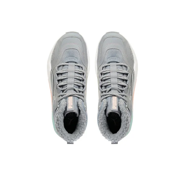 PUMA X ray 2 Square Mid Reflective White/Grey/Green Mid Running Shoes-3