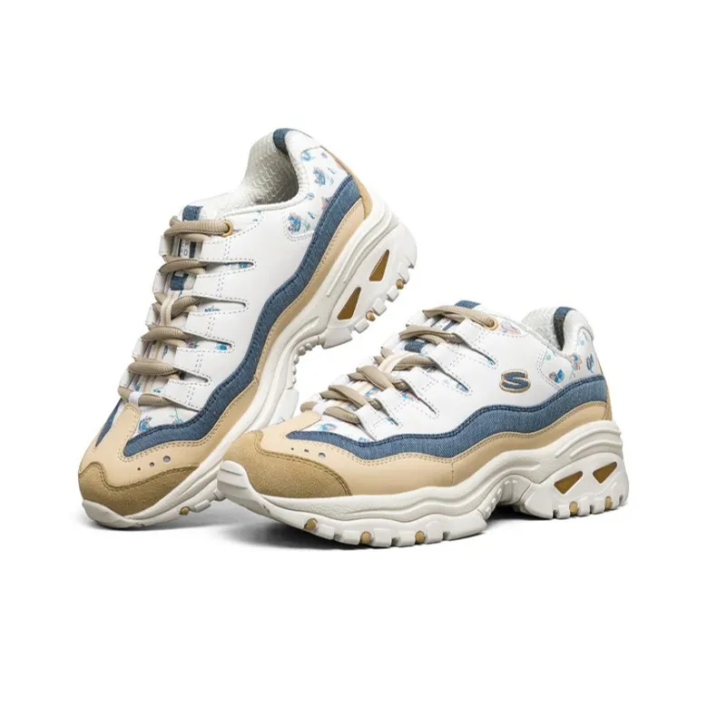 Skechers Energy White/Yellow/Blue Women's-2
