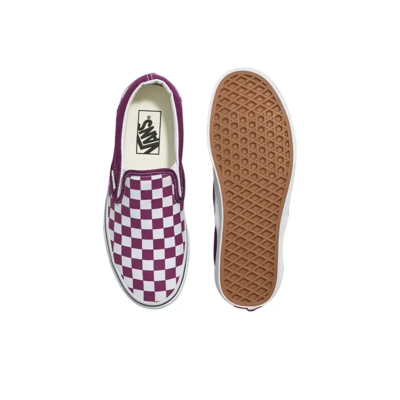 Vans Classic Slip On Checkerboard 'Purple' Women's-4