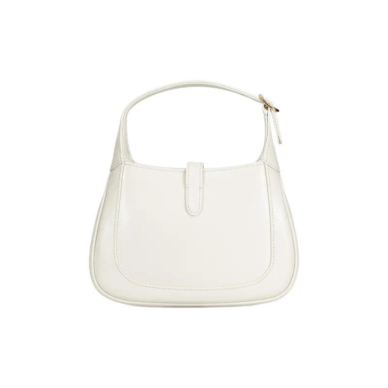 GUCCI Jackie 1961 Leather Crescent Shoulder Bag Shoulder Bag Crossbody Bag Women's White-2