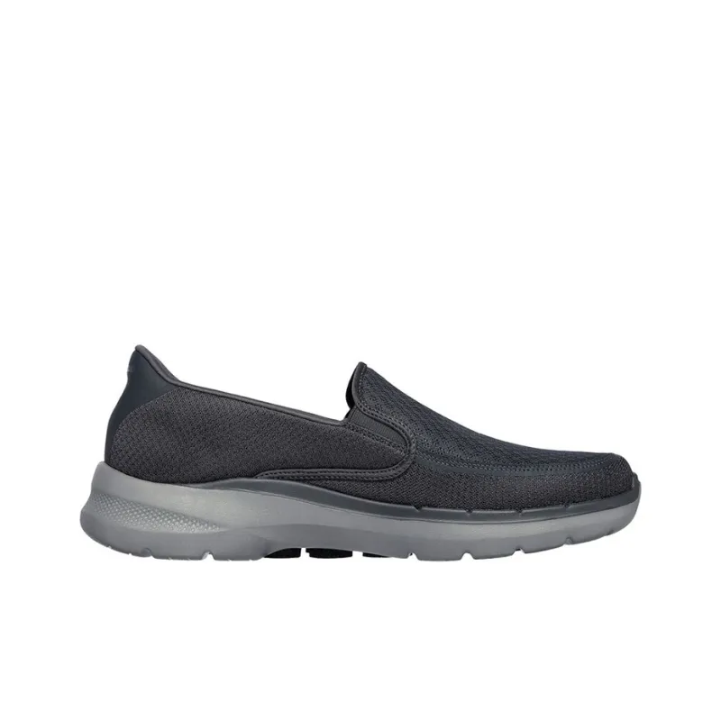 Skechers Go Walk 6 Orva Breathable Low-Top Casual Shoes Men's Carbon Gray-1