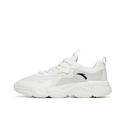 Anta Life Collection Cushioning, Slip Resistant, Abrasion Resistant, Breathable Low Top Casual Shoes Men's White Gray